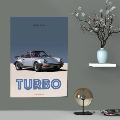 پوستر سیلک پورشه - Porsche Turbo Carrera 1977 