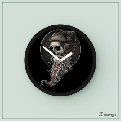 ساعت دیواری  Skull & Headphone