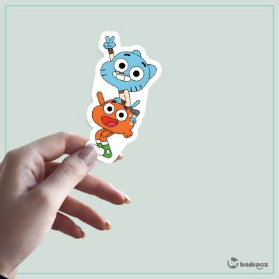 استیکر و برچسب گامبال و داروین (Gumball & Darwin)-4