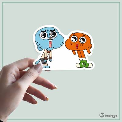استیکر و برچسب گامبال و داروین (Gumball & Darwin)-7