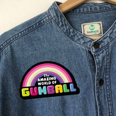 پچ حرارتی (برچسب لباس) لوگو دنیای شگفت انگیز گامبال (The Amazing World of Gumball)