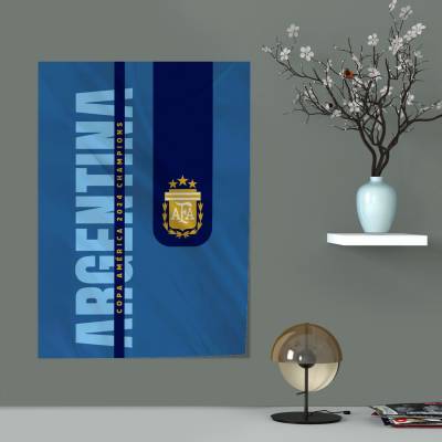 پوستر سیلک لوگو آرژانتین و تکس آرژانتین