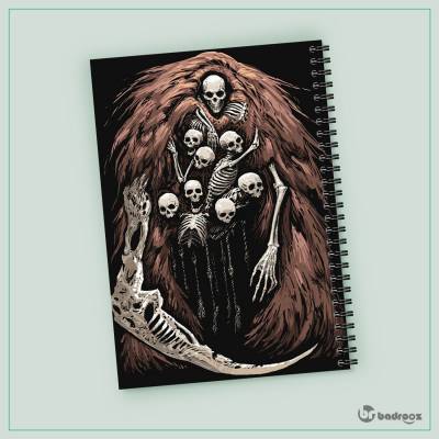 دفتر یادداشت brown skull