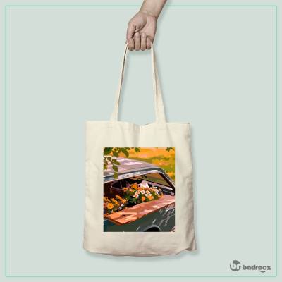 کیف خرید کتان (توت بگ) ماشین و طبیعت1