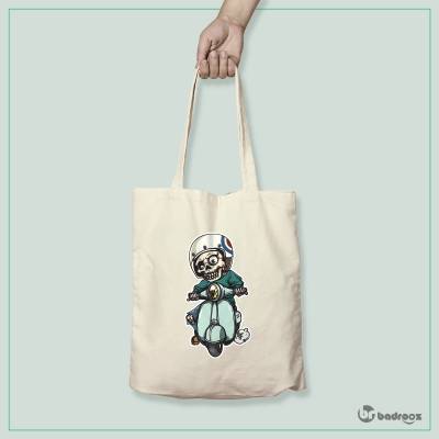 کیف خرید کتان Skull & Vespa