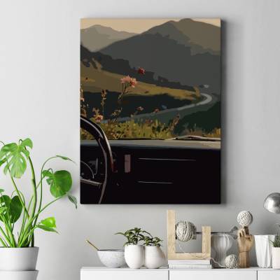 تابلو کنواس (بوم) ماشین و طبیعت3