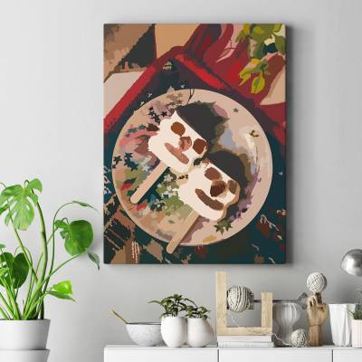 تابلو کنواس (بوم) بستنی عروسکی..