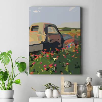 تابلو کنواس (بوم) دشت گل..