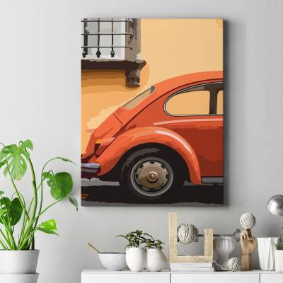 تابلو کنواس (بوم) فولکس نارنجی1