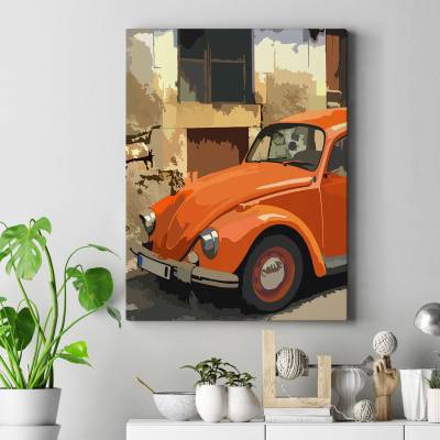 تابلو کنواس (بوم) فولکس نارنجی2