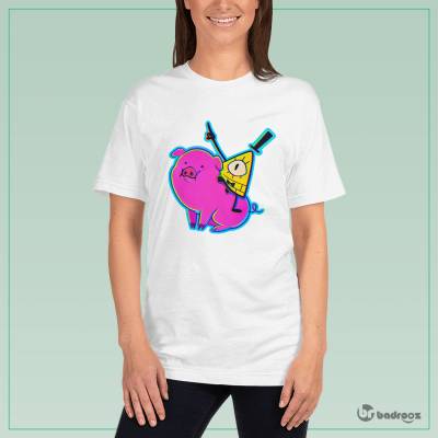 تی شرت زنانه Gravity Falls bill & Waddles