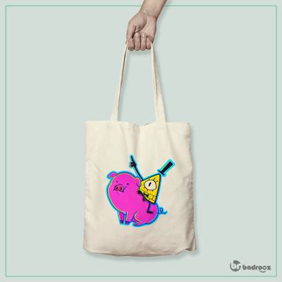 کیف خرید کتان (توت بگ) Gravity Falls bill & Waddles