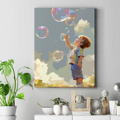 تابلو کنواس (بوم) حباب..