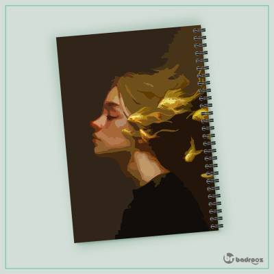 دفتر یادداشت دخترک و ماهی..