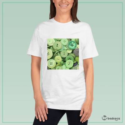 تی شرت زنانه دکمه رنگی