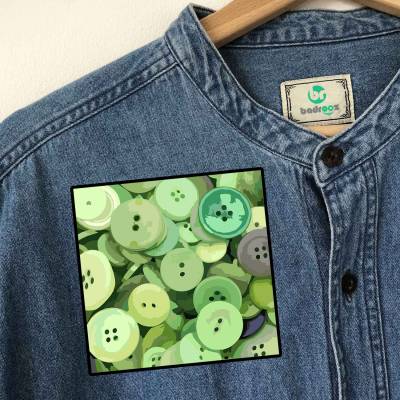 پچ حرارتی (برچسب لباس) دکمه رنگی