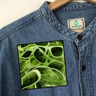 پچ حرارتی (برچسب لباس) عینک سبز