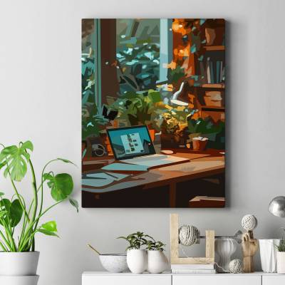 تابلو کنواس (بوم) گوشه دنج2