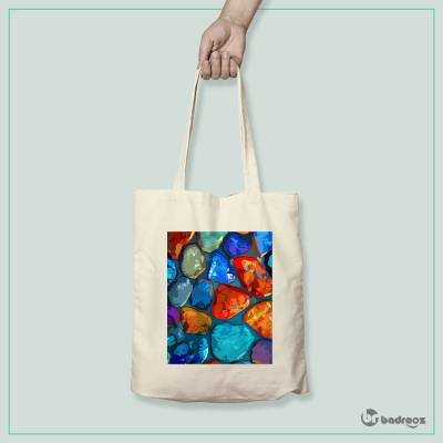 کیف خرید کتان (توت بگ) سنگهای رنگی1..