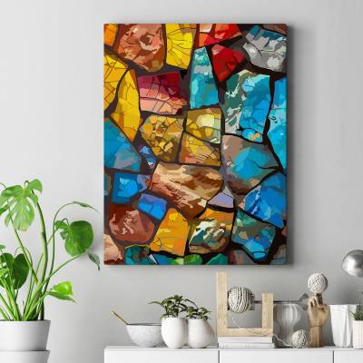 تابلو کنواس (بوم) سنگهای رنگی2..
