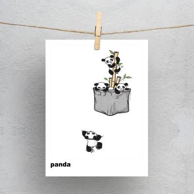 پولاروید(فتوکارت) پاندا نقاشی