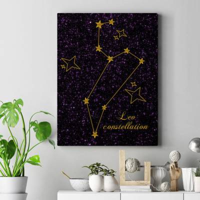 تابلو کنواس (بوم) صورت فلکی ماه مرداد