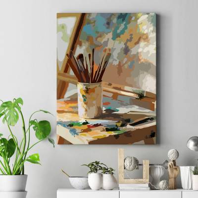 تابلو کنواس (بوم) نقاش باشی3