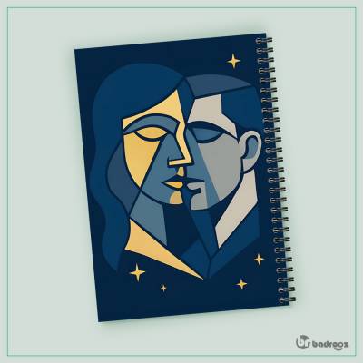 دفتر یادداشت طرح زن و مرد کوبیسم