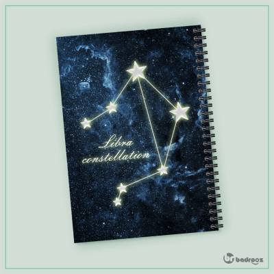دفتر یادداشت طرح صورت فلکی مهر (Libra)
