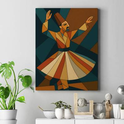 تابلو کنواس (بوم) رقصنده سماع