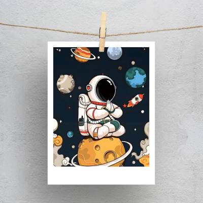 پولاروید(فتوکارت) فضانورد کارتونی