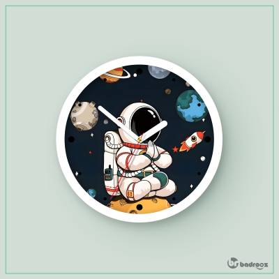 ساعت دیواری  فضانورد کارتونی