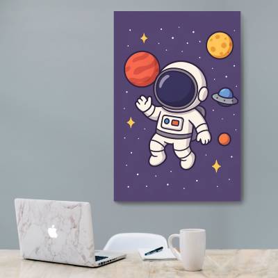 شاسی  طرح فضانورد کارتونی در فضا