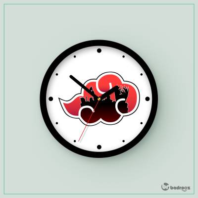 ساعت دیواری  ابر آکاتسوکی همراه با اعضا آکاتسوکی