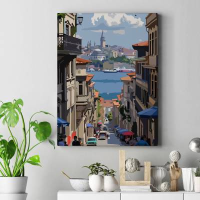 تابلو کنواس (بوم) کوچه های ترکیه