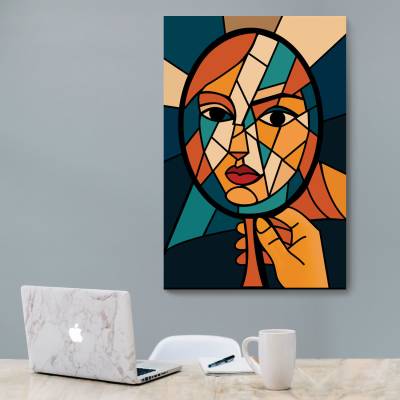 شاسی  چهره در آینه شکسته