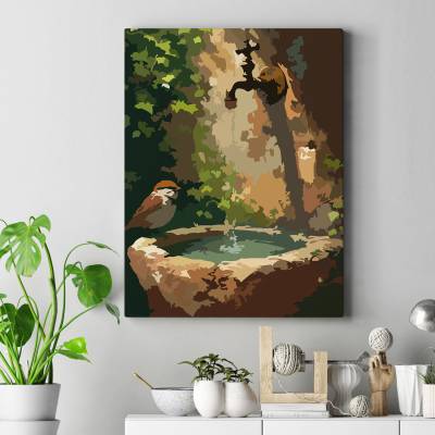 تابلو کنواس (بوم) پناه قطره ها