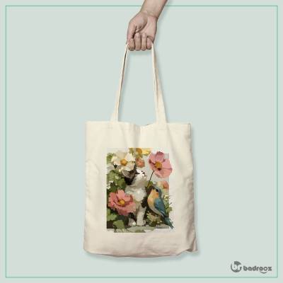 کیف خرید کتان (توت بگ) همنشینی ساده