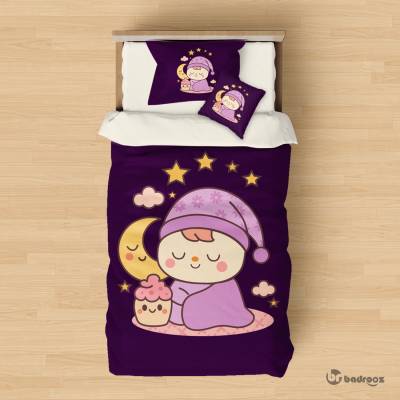 روتختی یک نفره طرح نینی‌کو خواب‌آلود دخترانه 