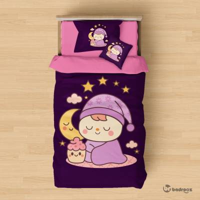 روتختی یک نفره طرح نینی‌کو خواب‌آلود دخترانه 