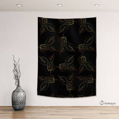 بک دراپ  پترن برگ‌های پاییزی کلاسیک