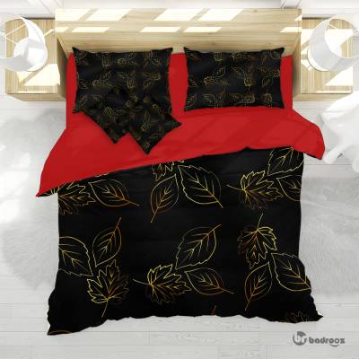 روتختی دو نفره  پترن برگ‌های پاییزی کلاسیک