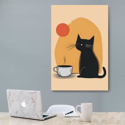 شاسی  طرح گربه در غروب آفتاب