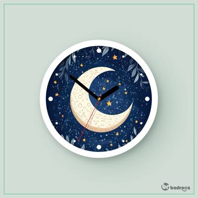 ساعت دیواری  طرح شب مهتابی 2