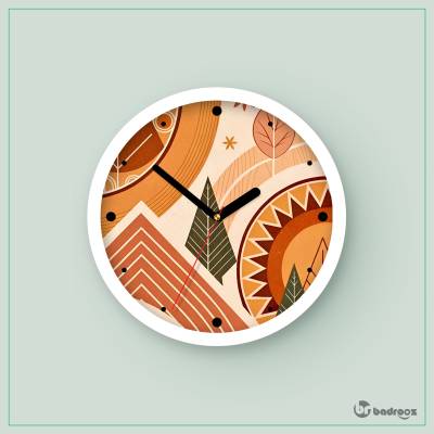 ساعت دیواری  طرح سنتی پاییزی