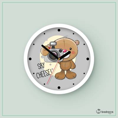 ساعت دیواری  خرس کارتونی عکاس
