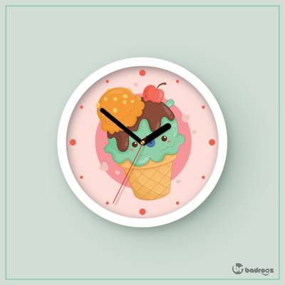 ساعت دیواری  بستنی قیفی کارتونی
