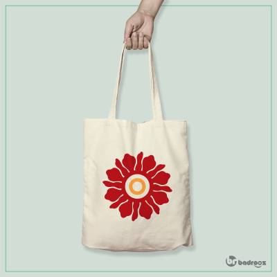 کیف خرید کتان (توت بگ) پترن گل خورشیدی