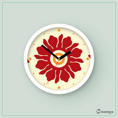 ساعت دیواری  پترن گل خورشیدی