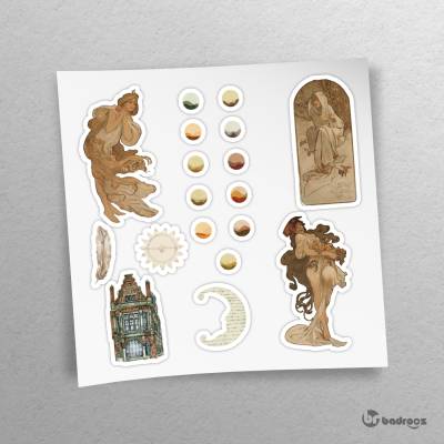 پک استیکر  استیکر روزنامه قدیمی  برای دفتر و پلنر